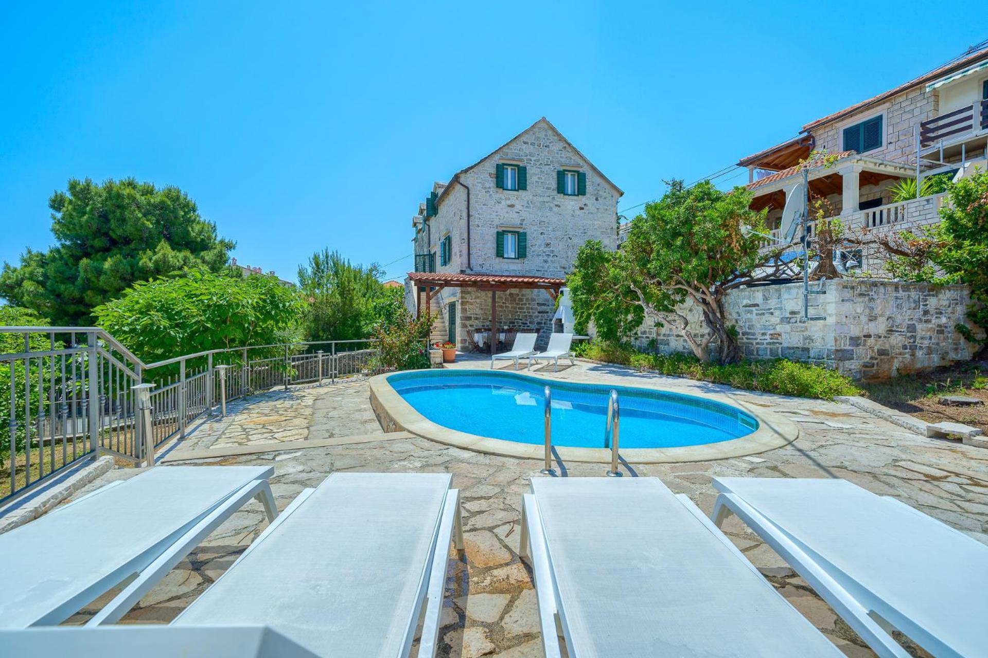 Villa Bonaca Perfect Location For A Holiday With Friends Or Family, Heated Pool Sumartin Exteriör bild