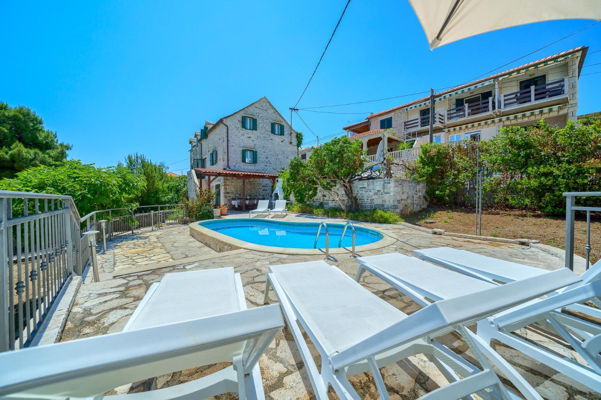 Villa Bonaca Perfect Location For A Holiday With Friends Or Family, Heated Pool Sumartin Exteriör bild